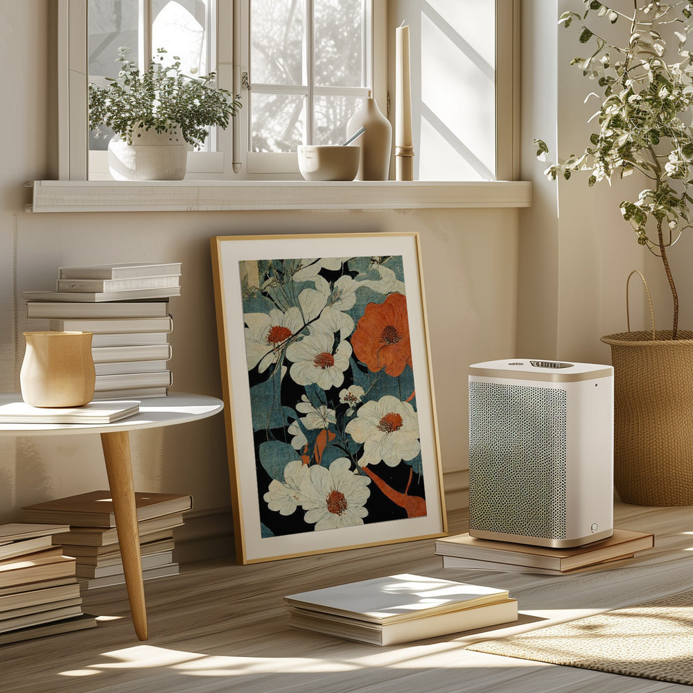 Asian Flowers Poster